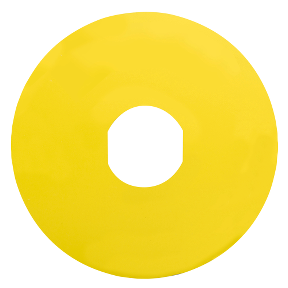 Schneider Electric Legend; 90mm diameter circular; yellow; blank